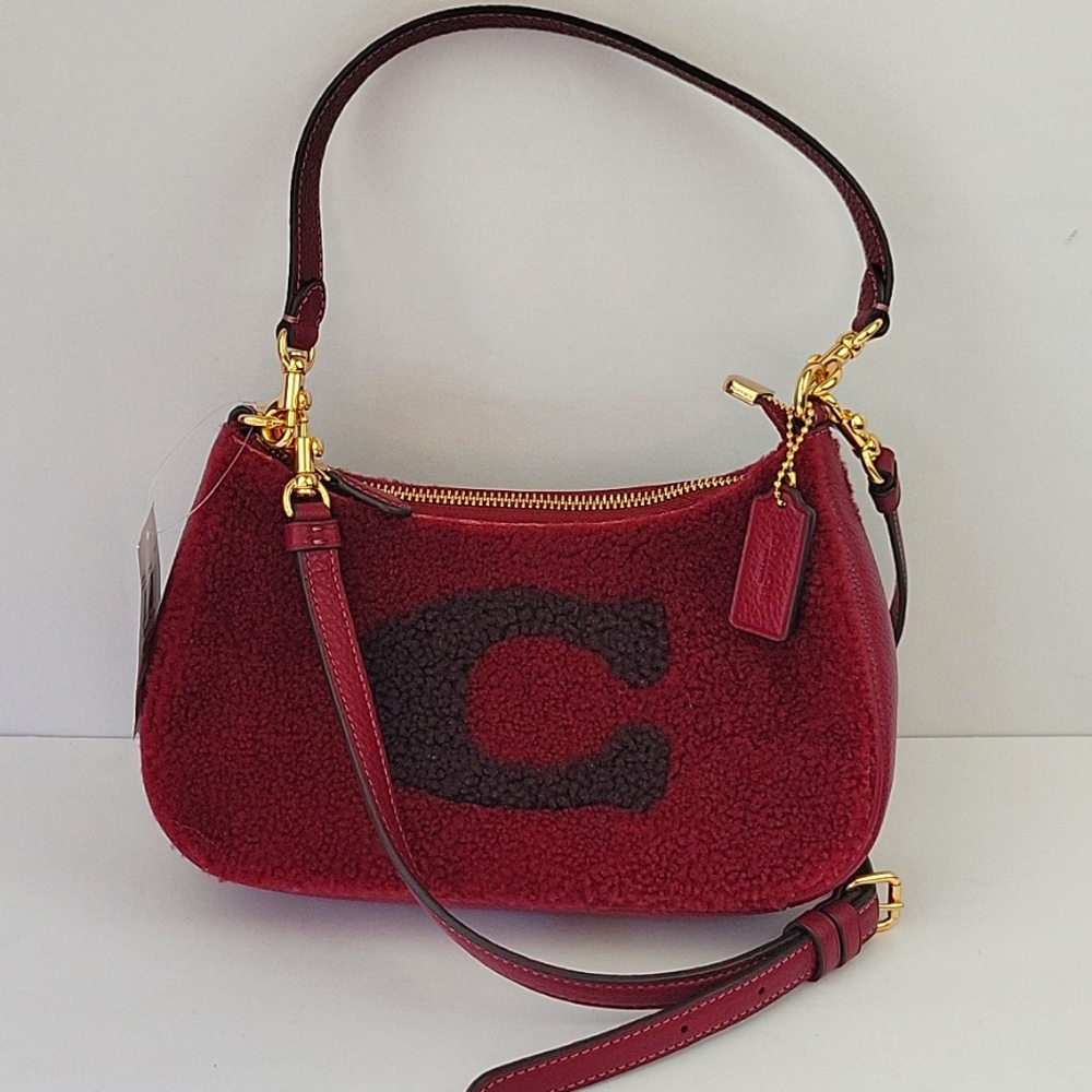 Coach Teri Convertible XBody Shoulder Bag Burgundy/ Brown
